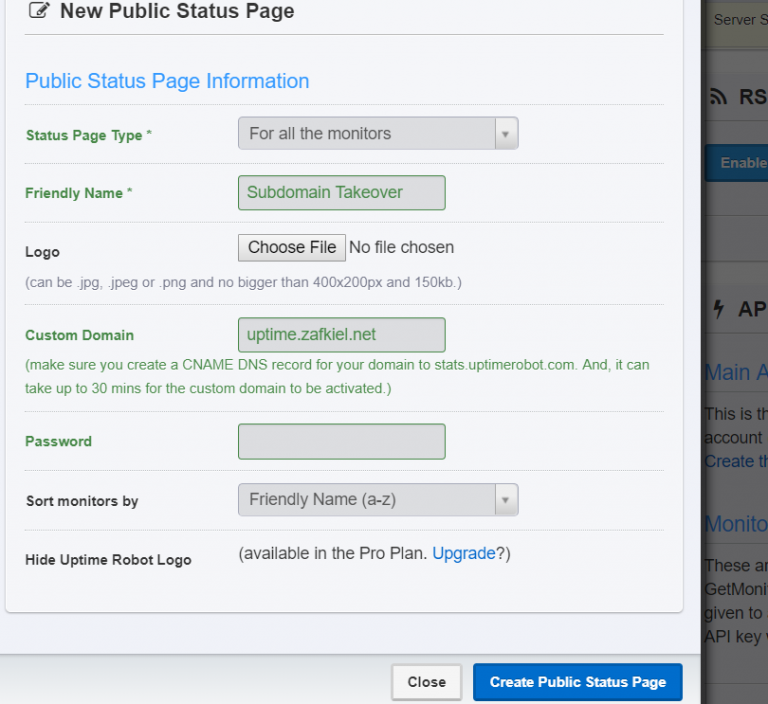 Page stat. Subdomain Takeover. Server status Page uptime. Status Page. Account statuses.